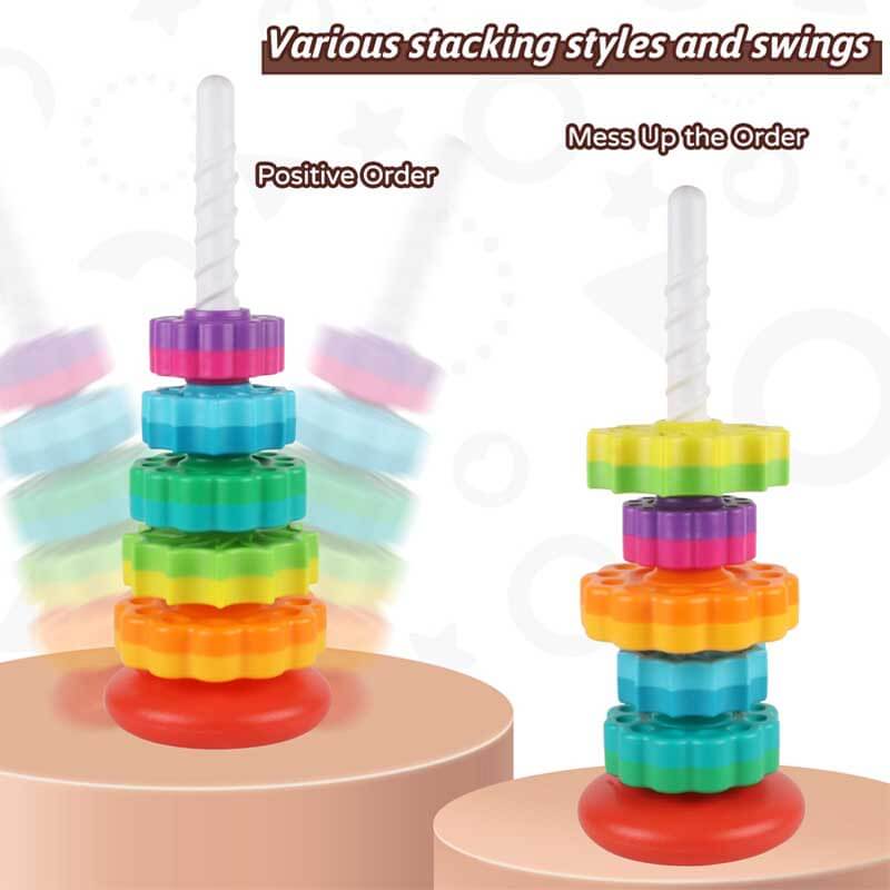 הצעצוע המושלם להתפתחות ויצירתיות - Rainbow Stacking Toys