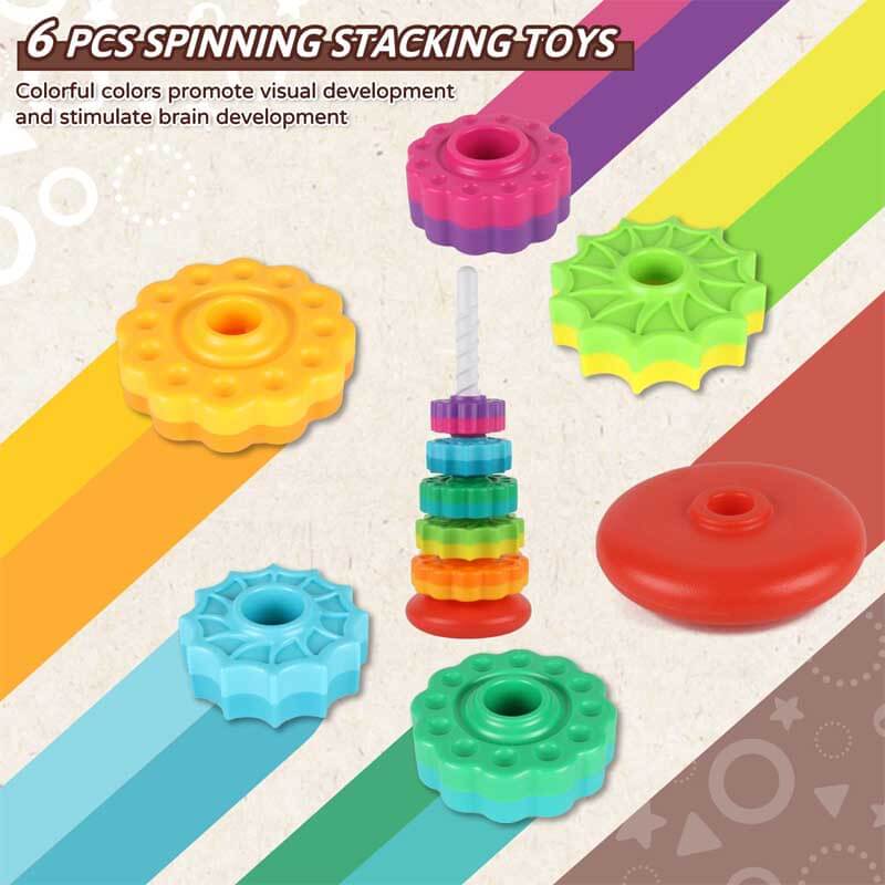 הצעצוע המושלם להתפתחות ויצירתיות - Rainbow Stacking Toys